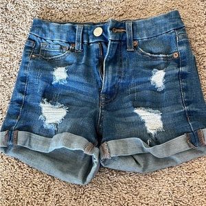 Aeropostale high waisted jean shorts, size 000